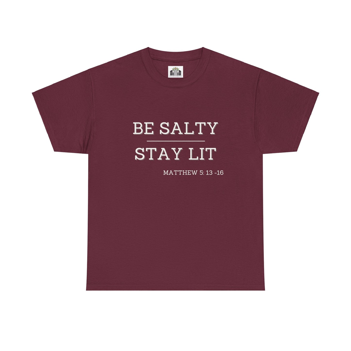 Be Salty Stay Lit Cotton T-Shirt, Eco-Friendly, Sustainable