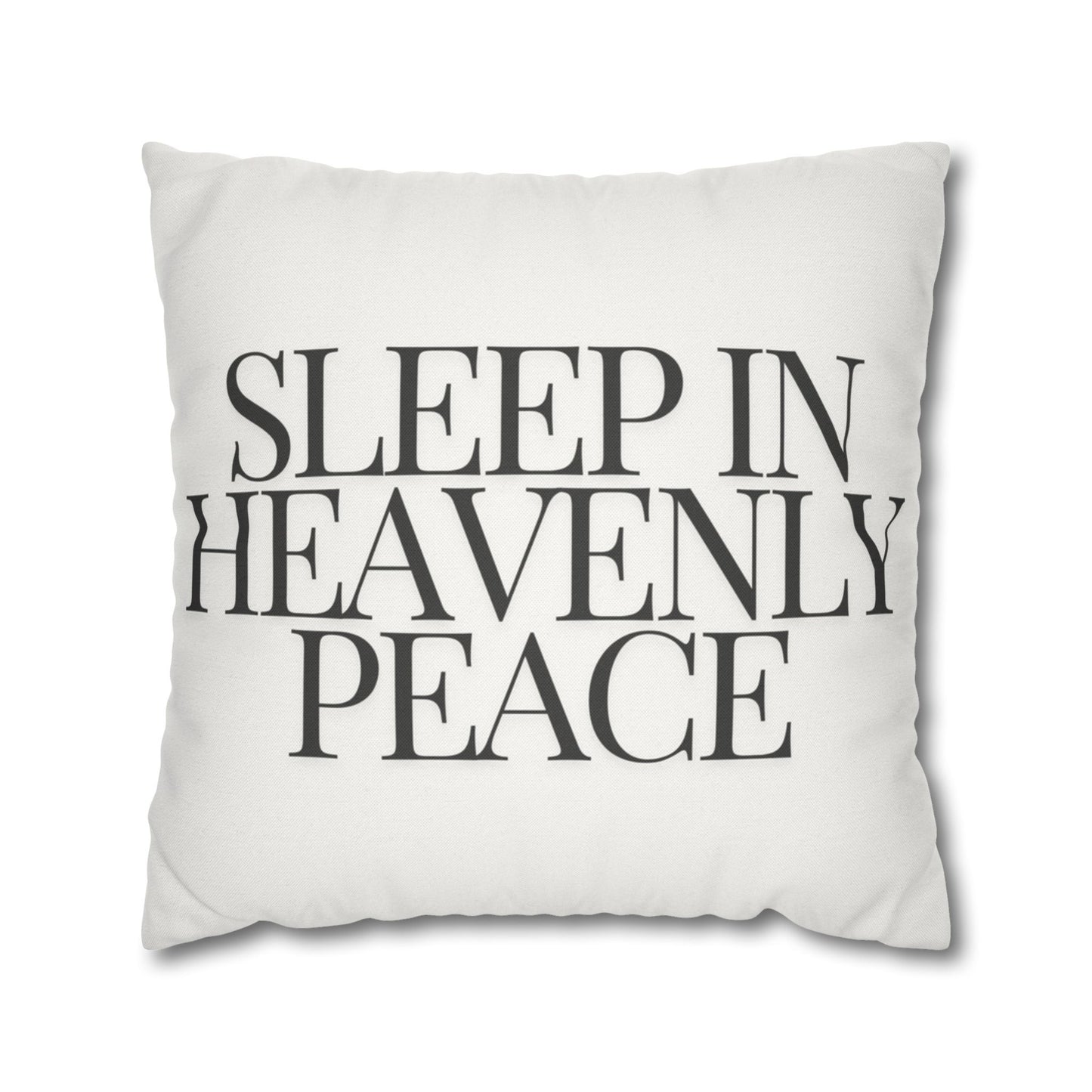 Sleep Peace Minimalist Design Throw Pillow Cover, Eco-Friendly, Sustainable