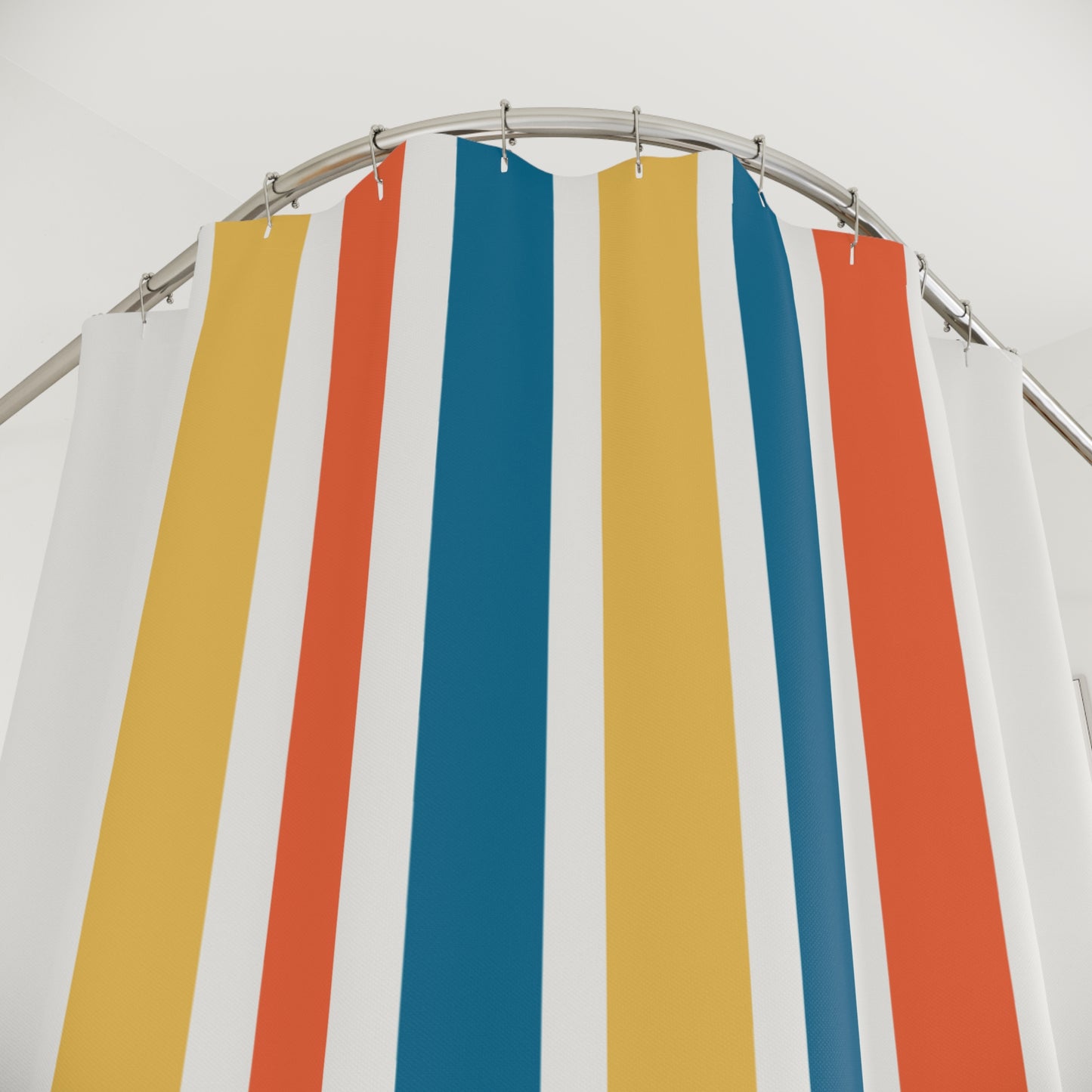 Retro Groovy Line Shower Curtain