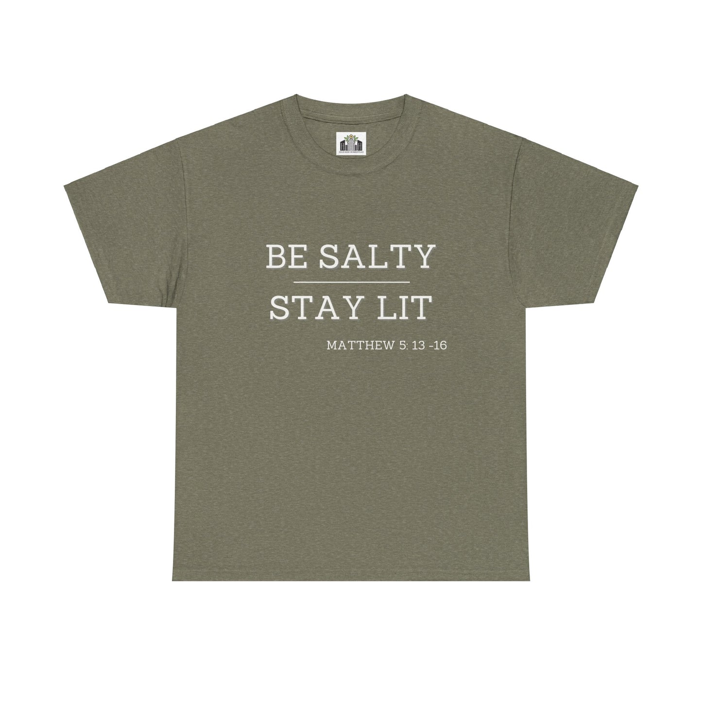Be Salty Stay Lit Cotton T-Shirt, Eco-Friendly, Sustainable