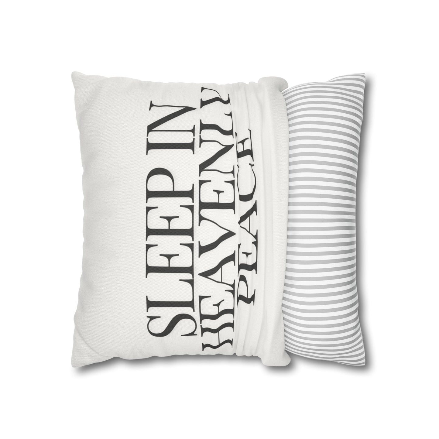 Sleep Peace Minimalist Design Throw Pillow Cover, Eco-Friendly, Sustainable