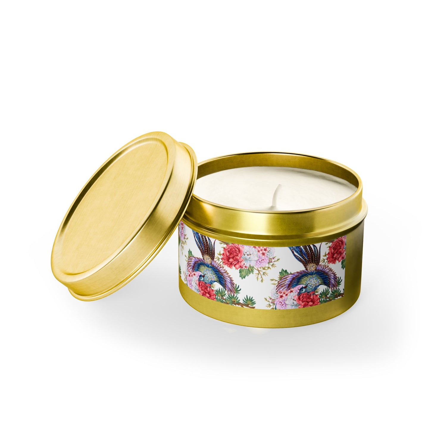 Floral Tin Candle - Aromatic Home and Travel Decor for Relaxation, Eco-Friendly, Sustainable
