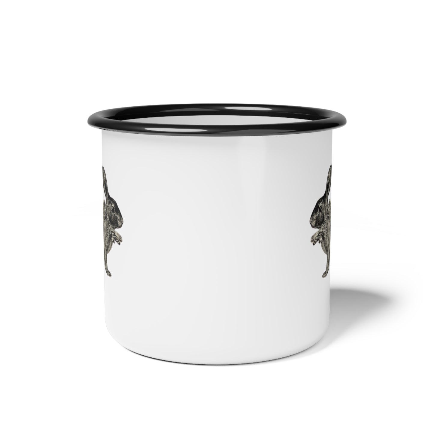 Stainless Steel Eco Mug Cup Minimalist Farmhouse Vintage Rabbit, Coffee, Tea, Eco-Friendly, Sustainable
