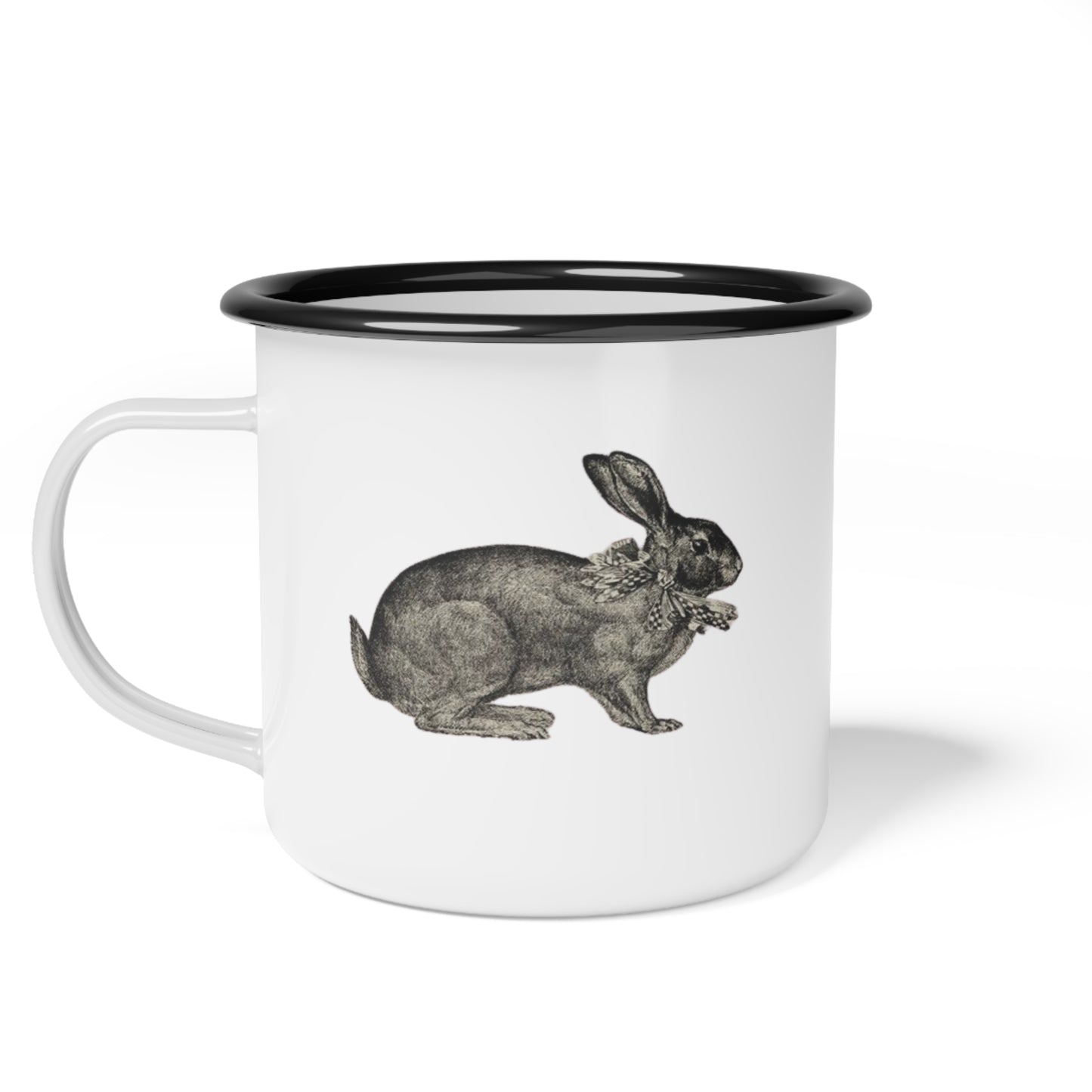 Stainless Steel Eco Mug Cup Minimalist Farmhouse Vintage Rabbit, Coffee, Tea, Eco-Friendly, Sustainable