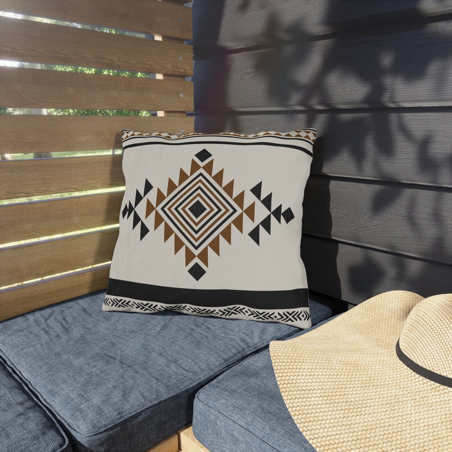 Outdoor Pillow - Western Throw Pillow for Patio, Waterproof, Boho, Tribal, Southwestern Decor, Indoor, Outdoor