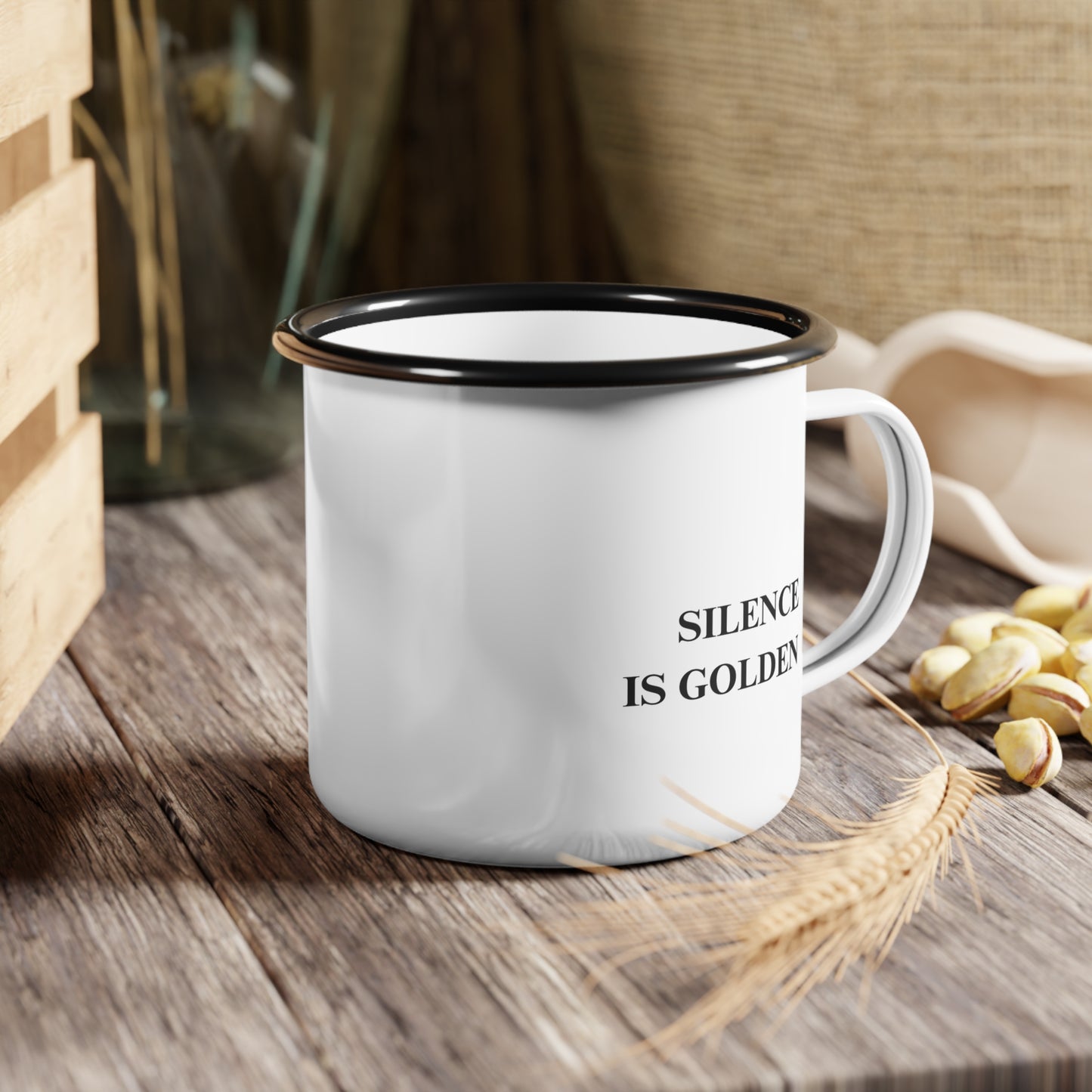 Morning Silence Mug, Stainless Steel, Minimalist Farmhouse, Eco-Friendly, Sustainable
