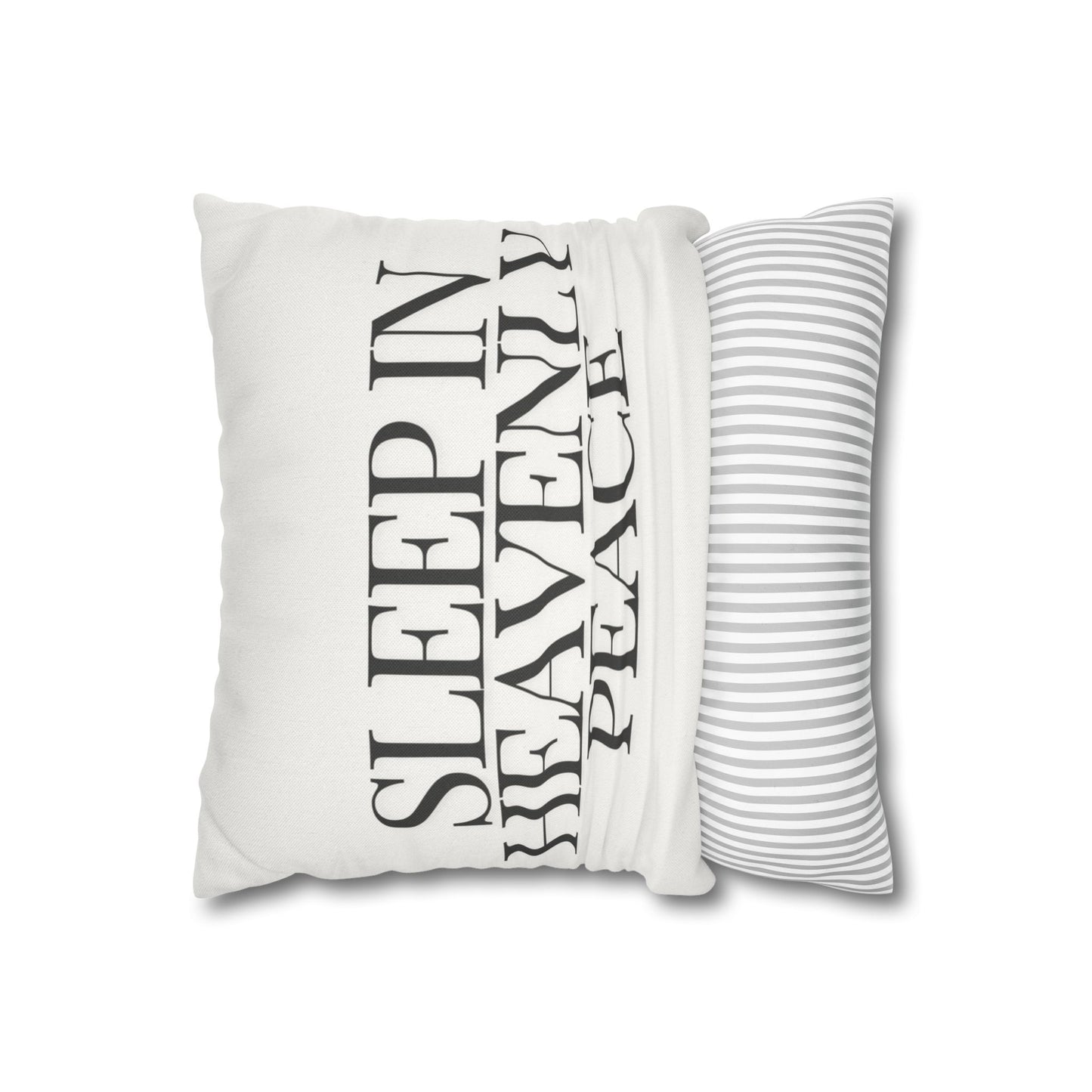 Sleep Peace Minimalist Design Throw Pillow Cover, Eco-Friendly, Sustainable