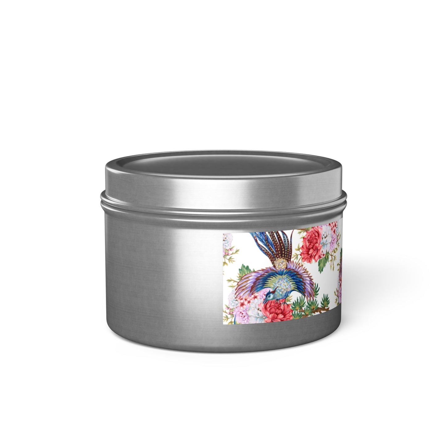 Floral Tin Candle - Aromatic Home and Travel Decor for Relaxation, Eco-Friendly, Sustainable