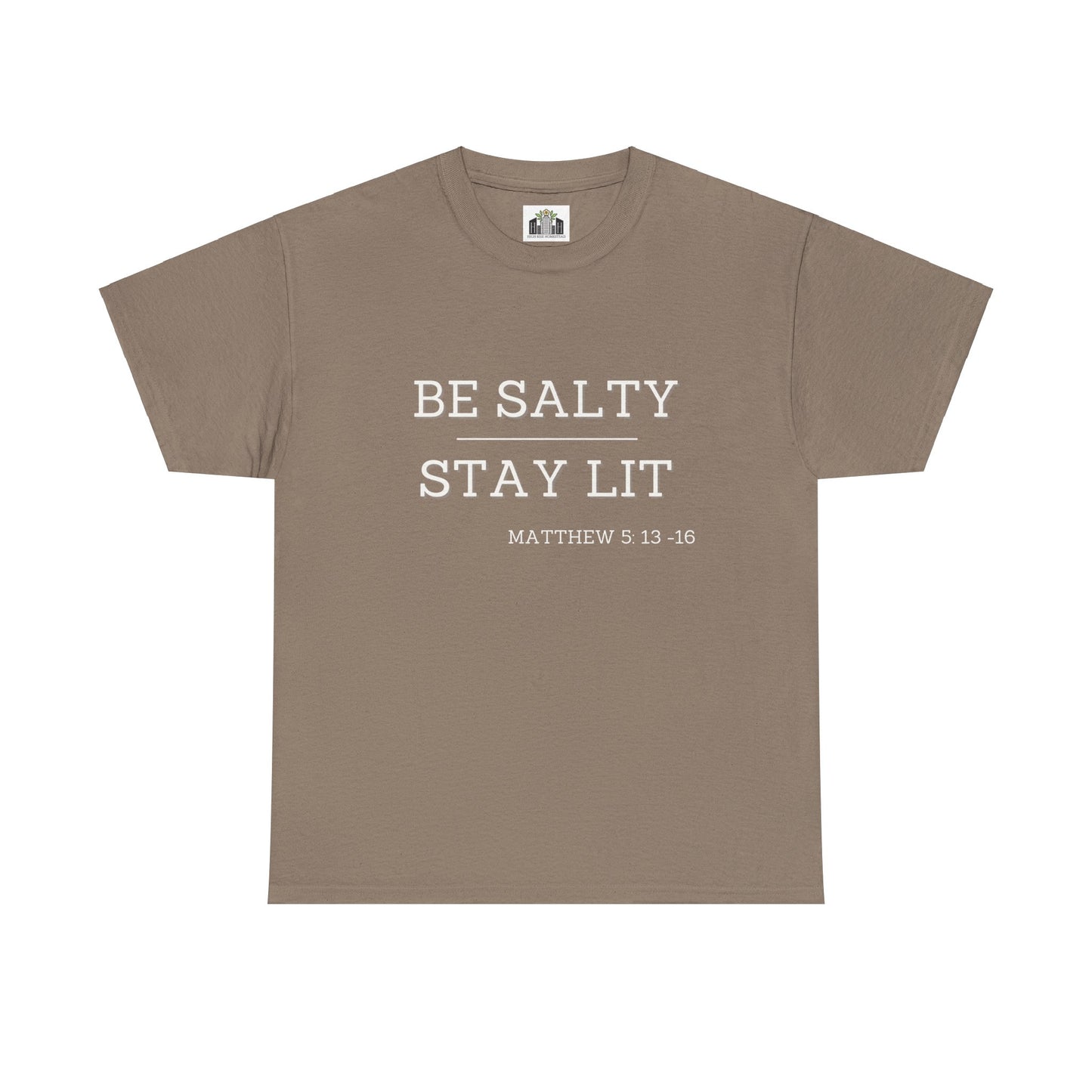 Be Salty Stay Lit Cotton T-Shirt, Eco-Friendly, Sustainable