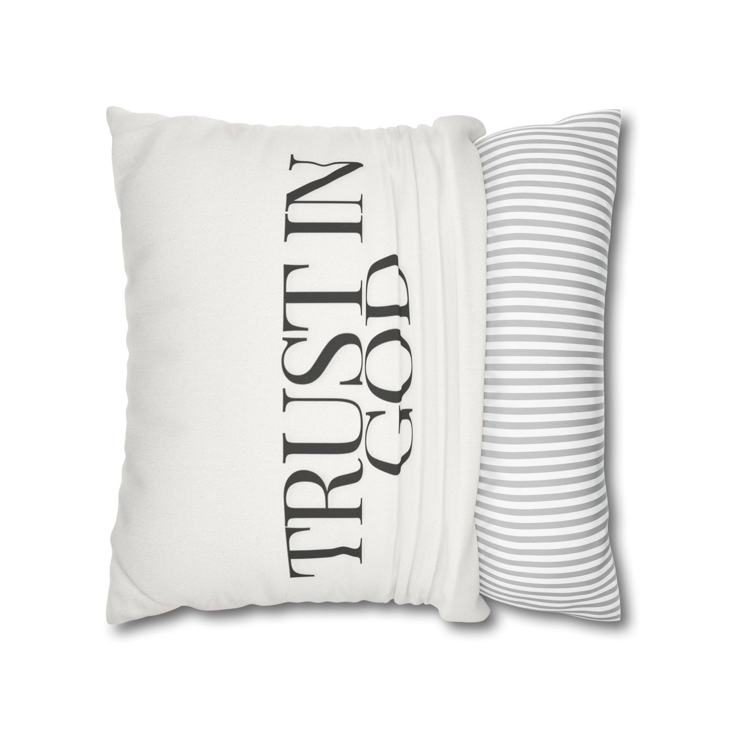 Trust Minimalist Design Throw Pillow Cover, Eco-Friendly, Sustainable