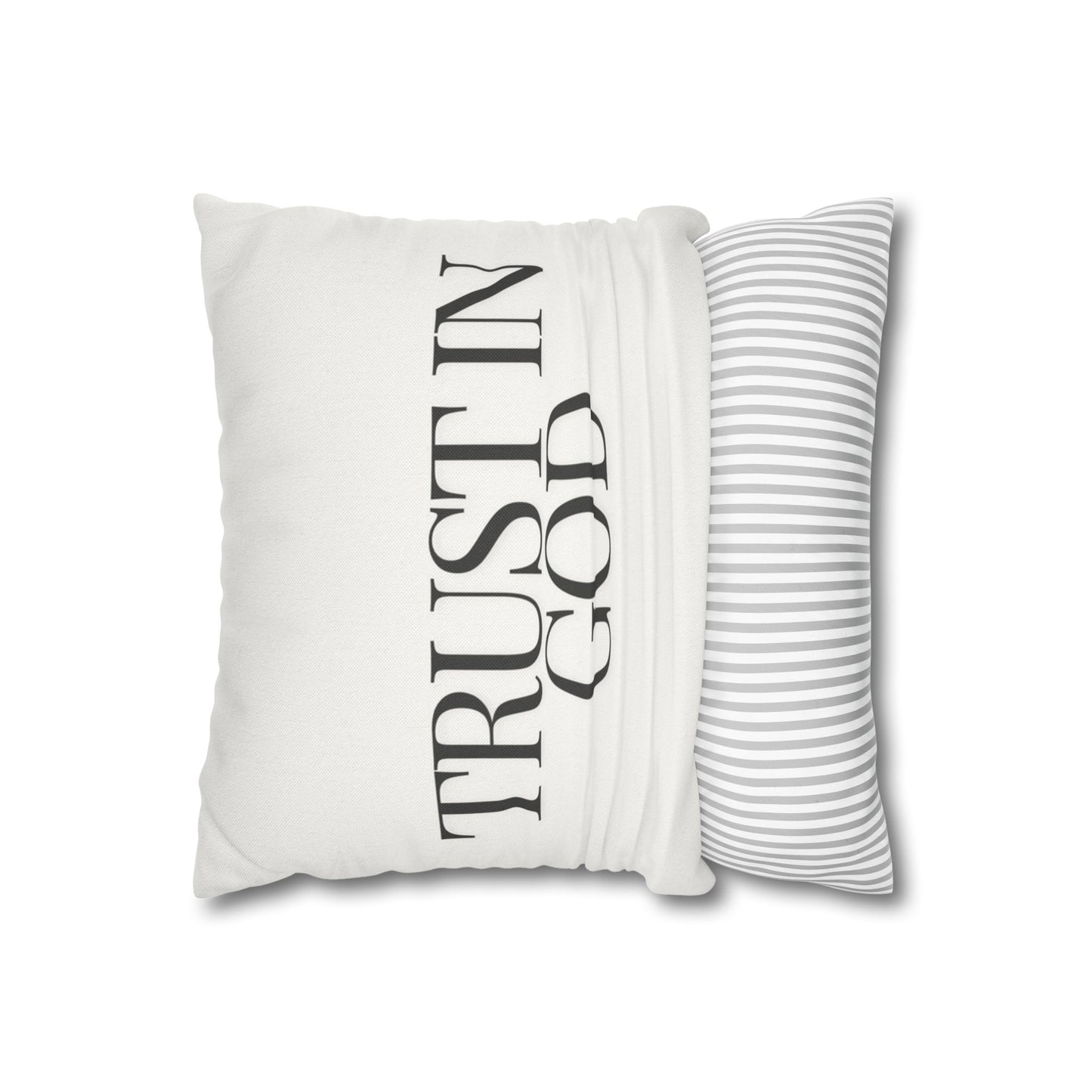 Trust Minimalist Design Throw Pillow Cover, Eco-Friendly, Sustainable