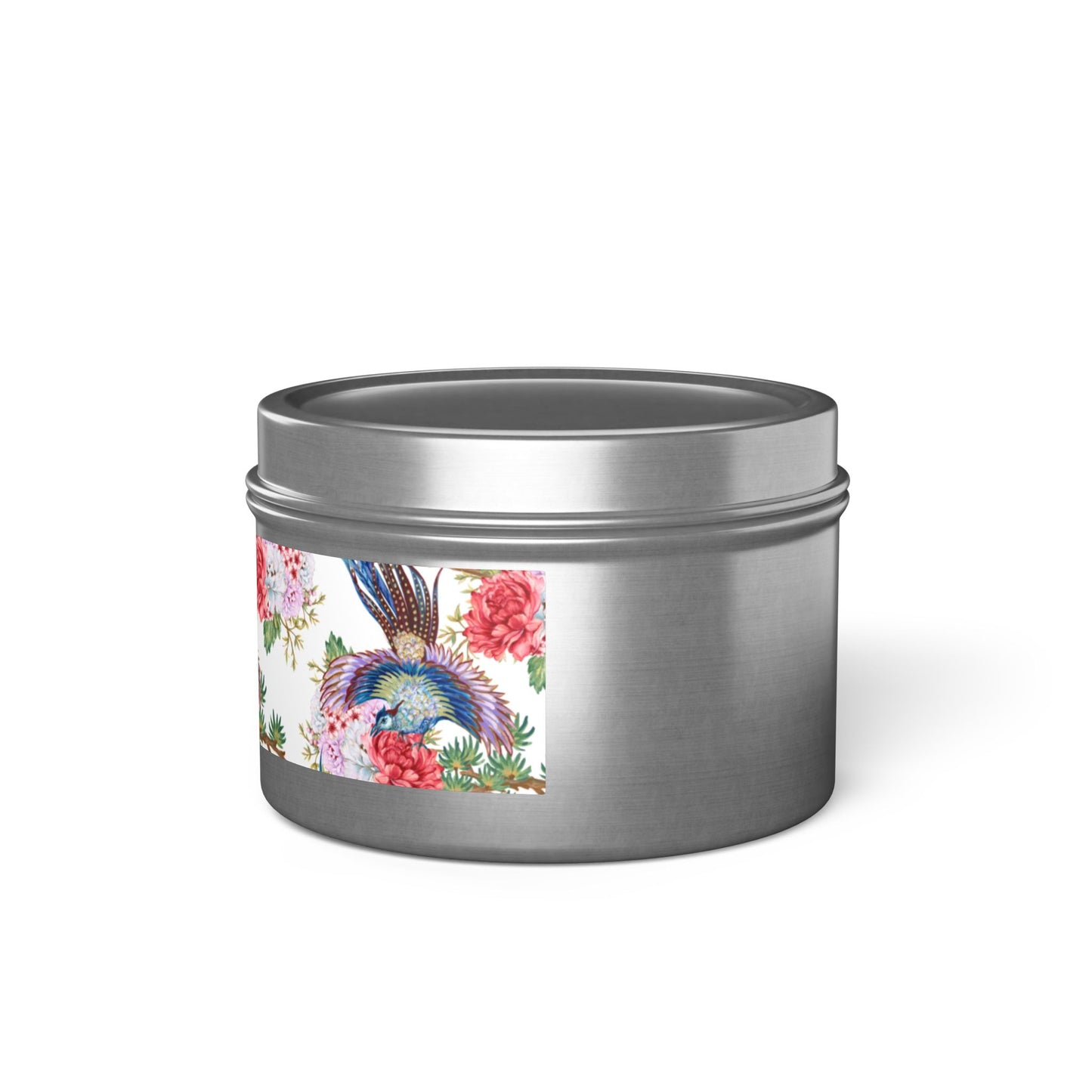 Floral Tin Candle - Aromatic Home and Travel Decor for Relaxation, Eco-Friendly, Sustainable