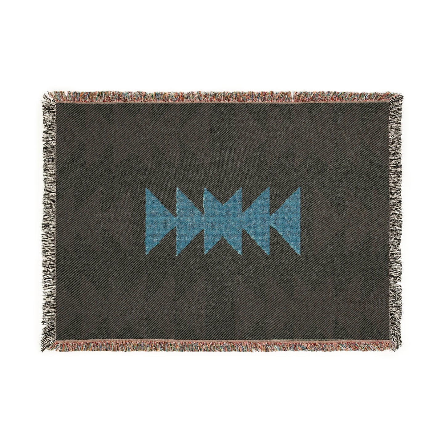 Western Boho Woven Beach Picnic Festival Blanket Southwest Decor Cotton Throw - Native Inspired Design with Tassel, Eco-Friendly, Sustainable