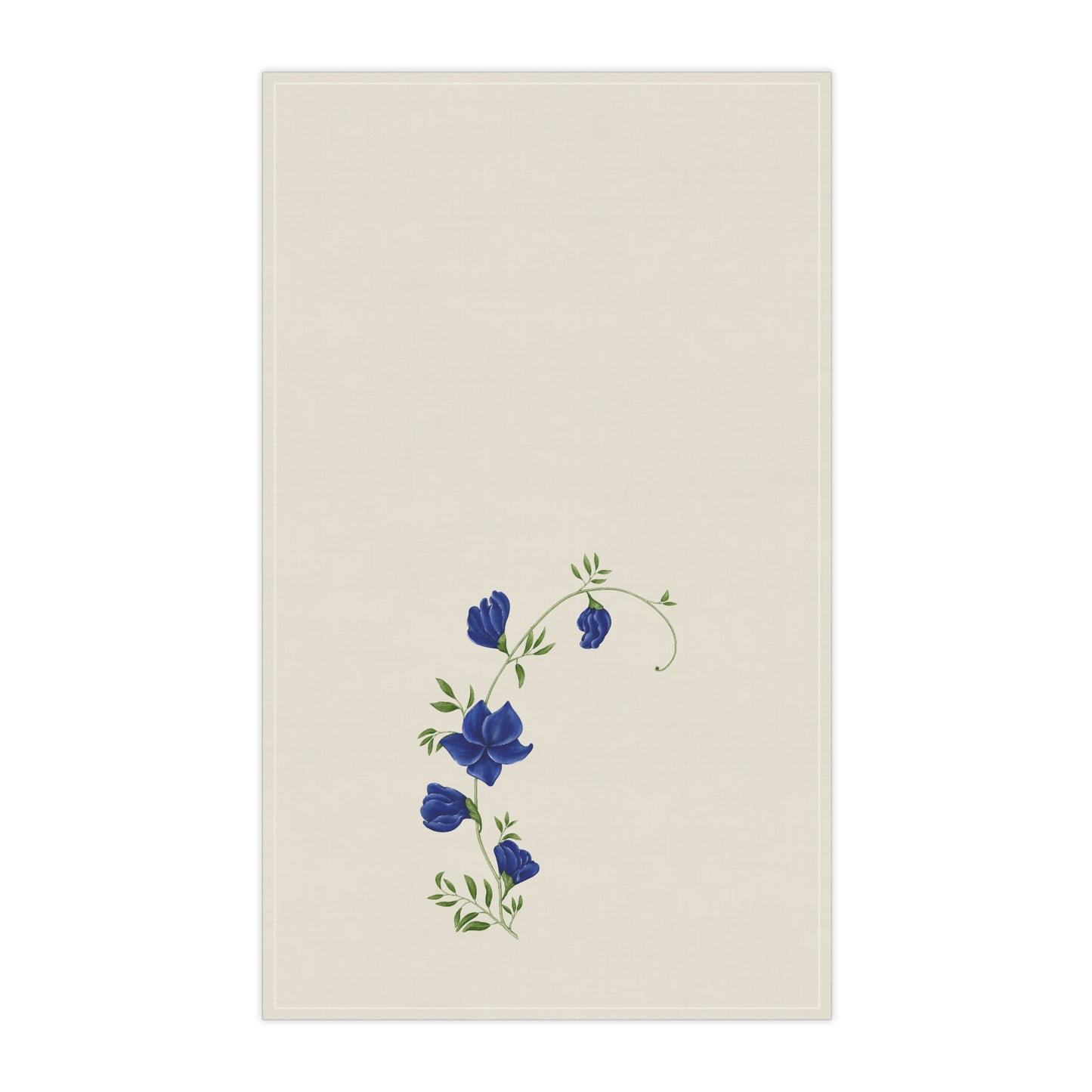 Blue Floral Cotton Tea Towels, Flower Kitchen Towels, Farmhouse, Cottage Décor, Flour Sack Towel, Dish Towel, Eco-Friendly, Sustainable