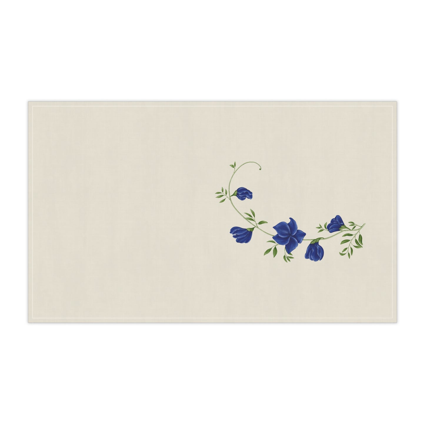 Blue Floral Cotton Tea Towels, Flower Kitchen Towels, Farmhouse, Cottage Décor, Flour Sack Towel, Dish Towel, Eco-Friendly, Sustainable