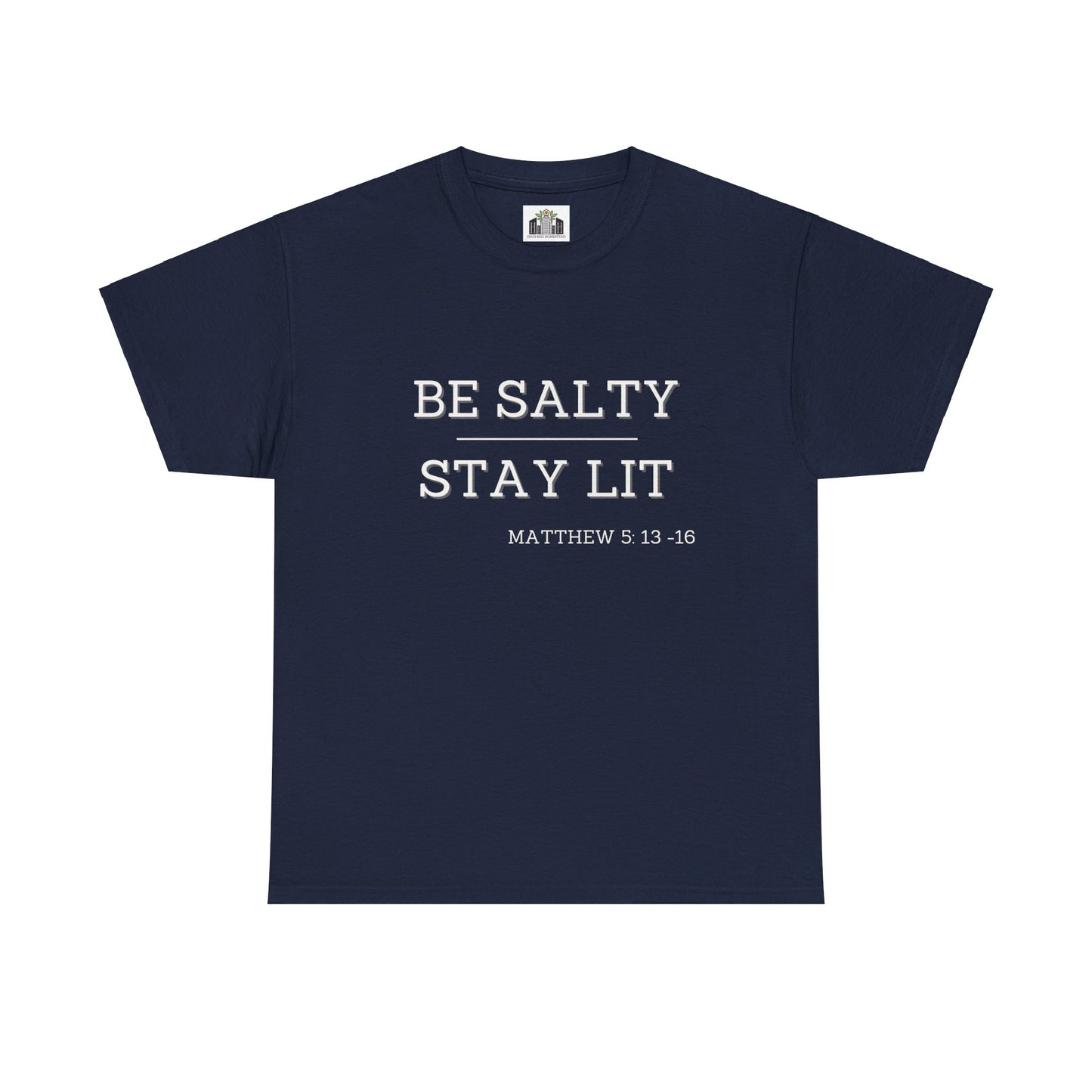 Be Salty Stay Lit Cotton T-Shirt, Eco-Friendly, Sustainable