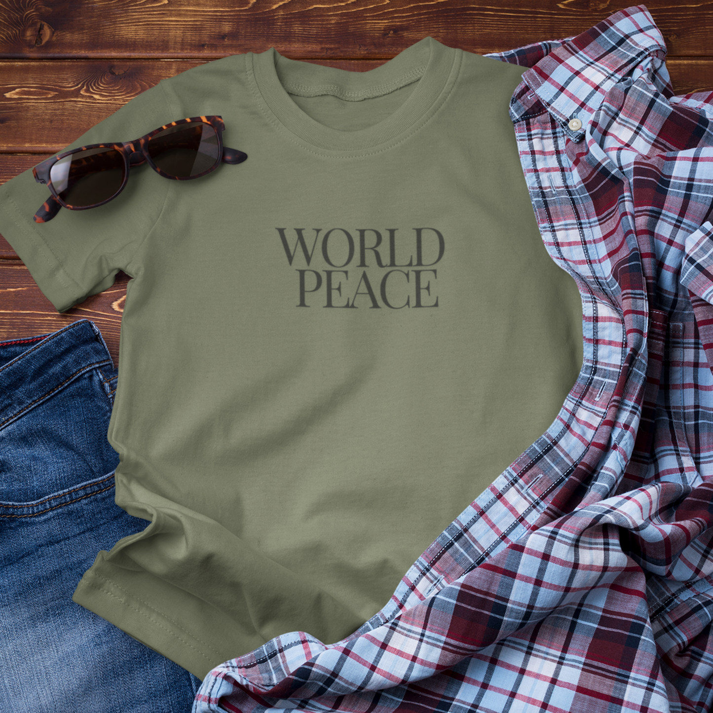 World Peace Cotton T-Shirt, Eco-Friendly, Sustainable