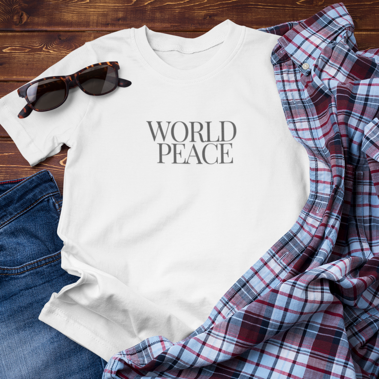 World Peace Cotton T-Shirt, Eco-Friendly, Sustainable