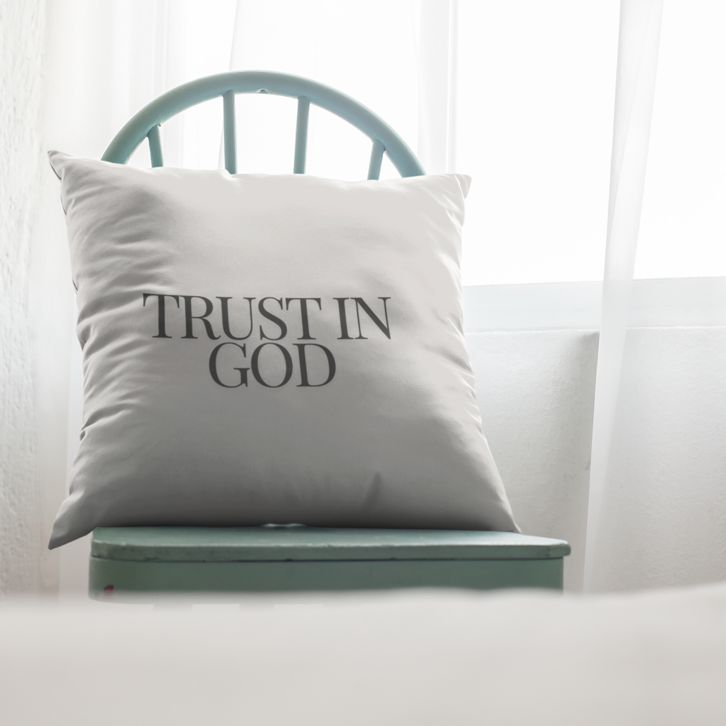Trust Minimalist Design Throw Pillow Cover, Eco-Friendly, Sustainable