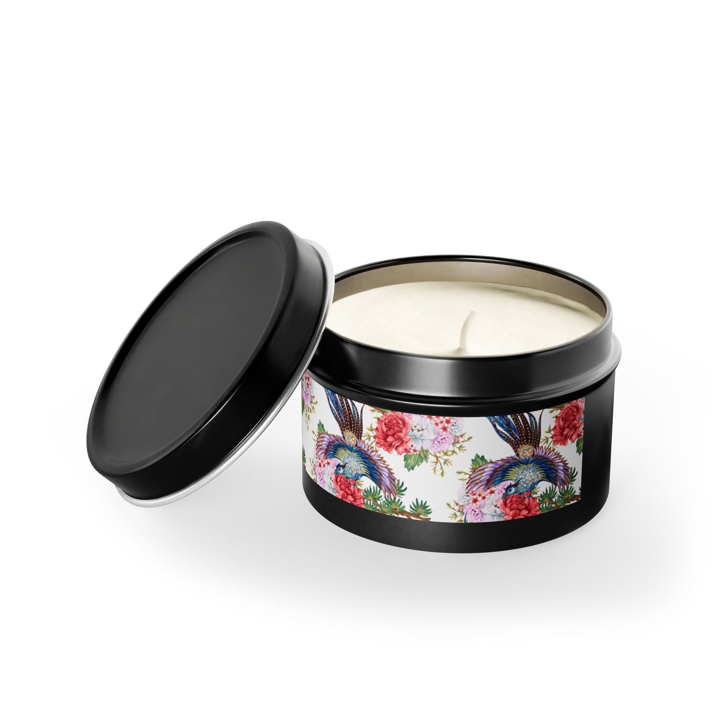 Floral Tin Candle - Aromatic Home and Travel Decor for Relaxation, Eco-Friendly, Sustainable
