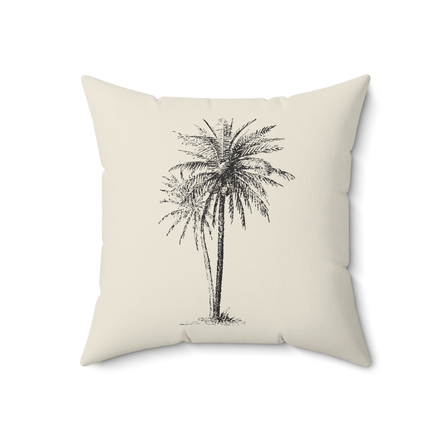 Vintage Palm Tree Throw Pillow, Eco-Friendly, Sustainable