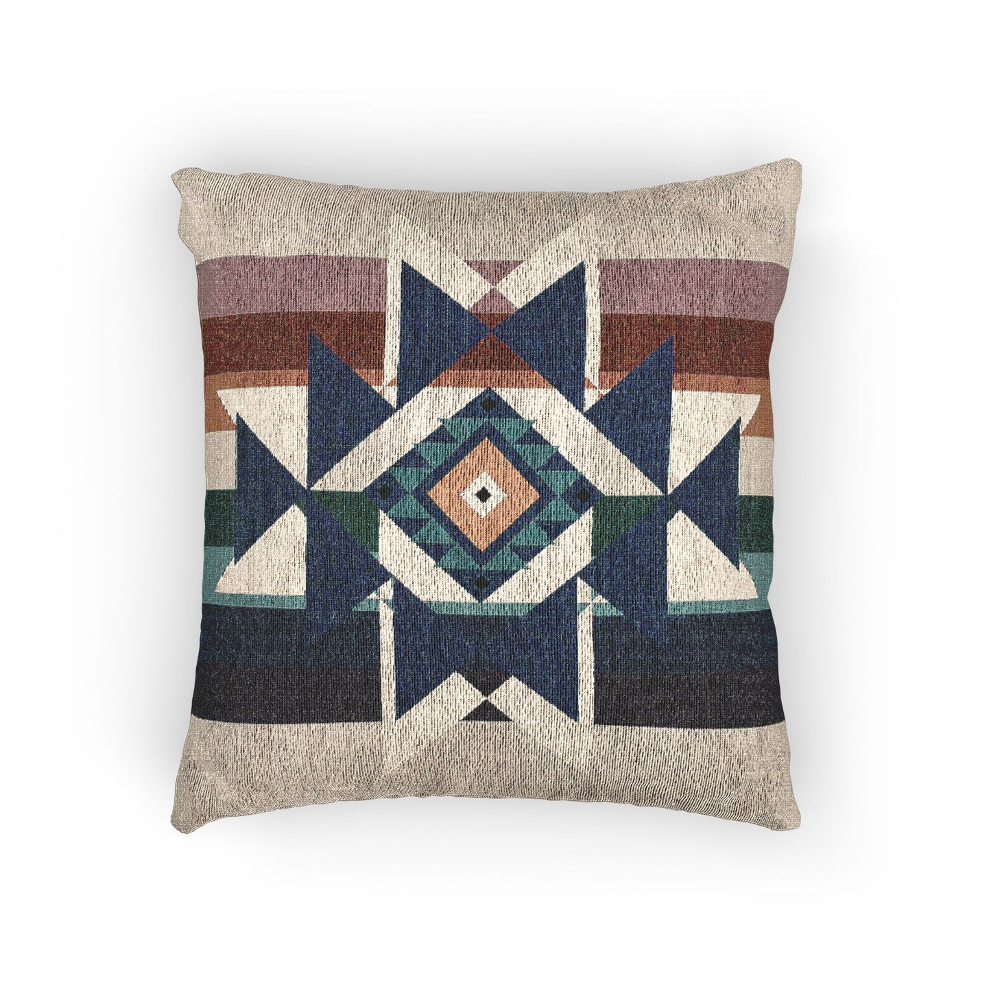 Woven Southwest Western Throw Pillow, Boho Home Decor, Tribal, Geometric, Home Decor