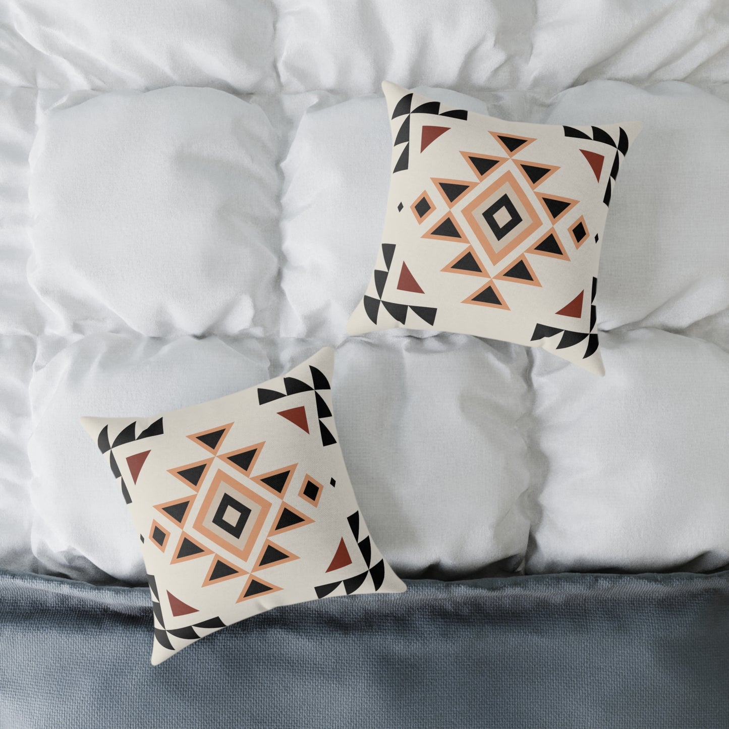 Western Throw Pillow, Native, Tribal, Southwestern Home Decor, Canvas Throw, Waterproof Pillow