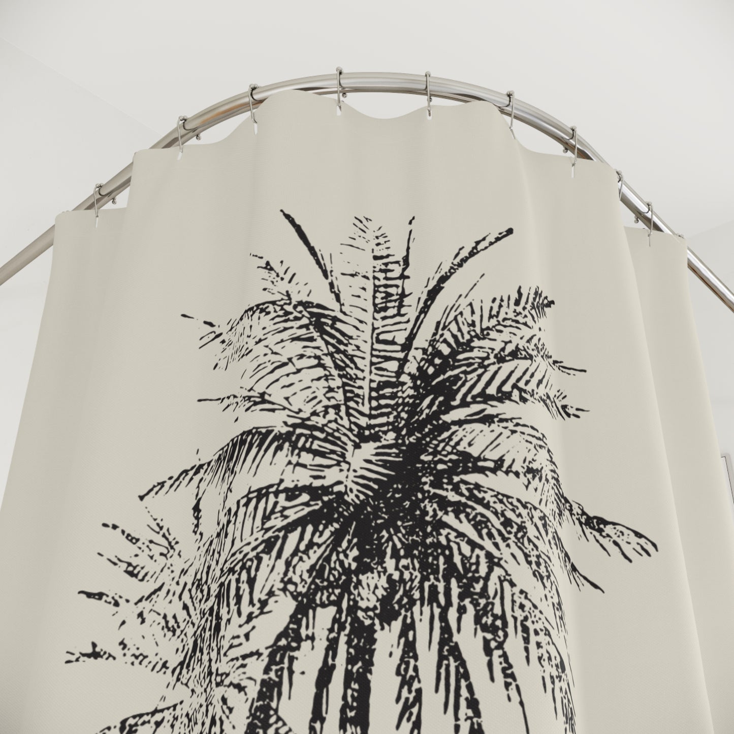 Vintage Palm Coastal Shower Curtain