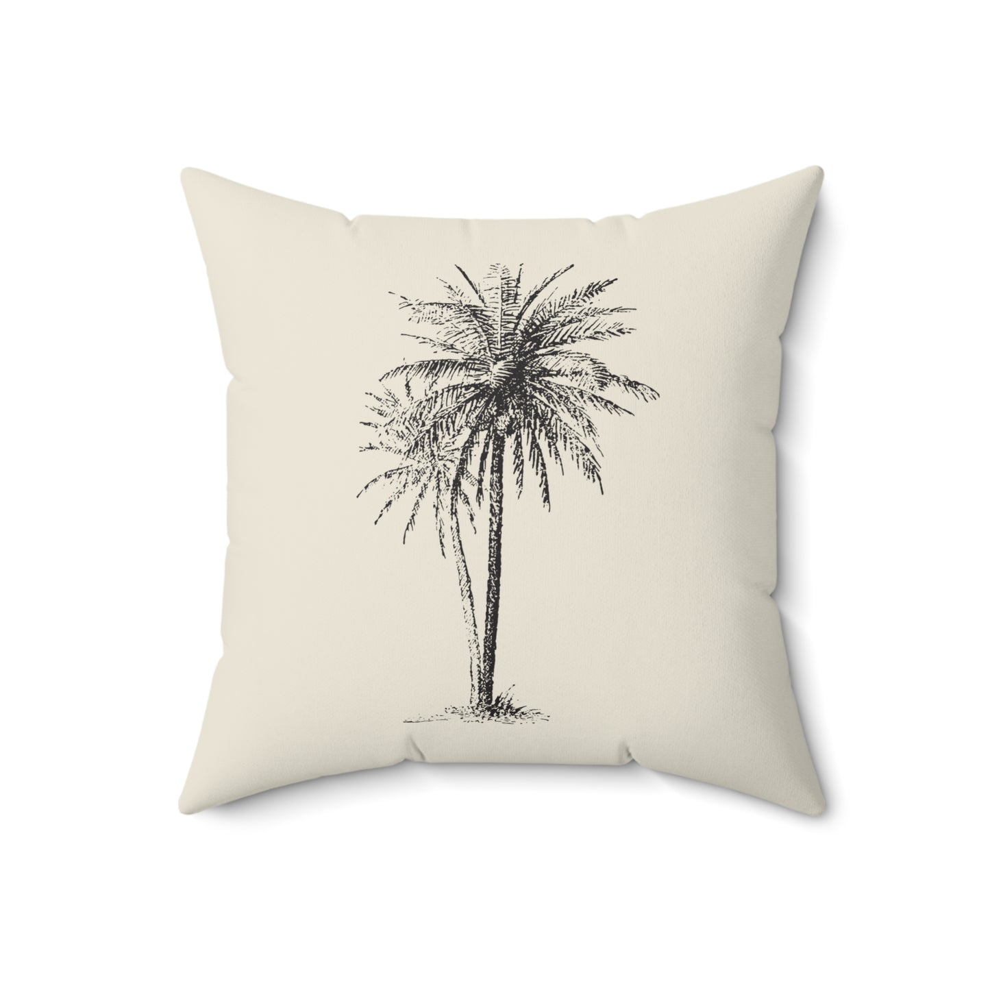 Vintage Palm Tree Throw Pillow, Eco-Friendly, Sustainable