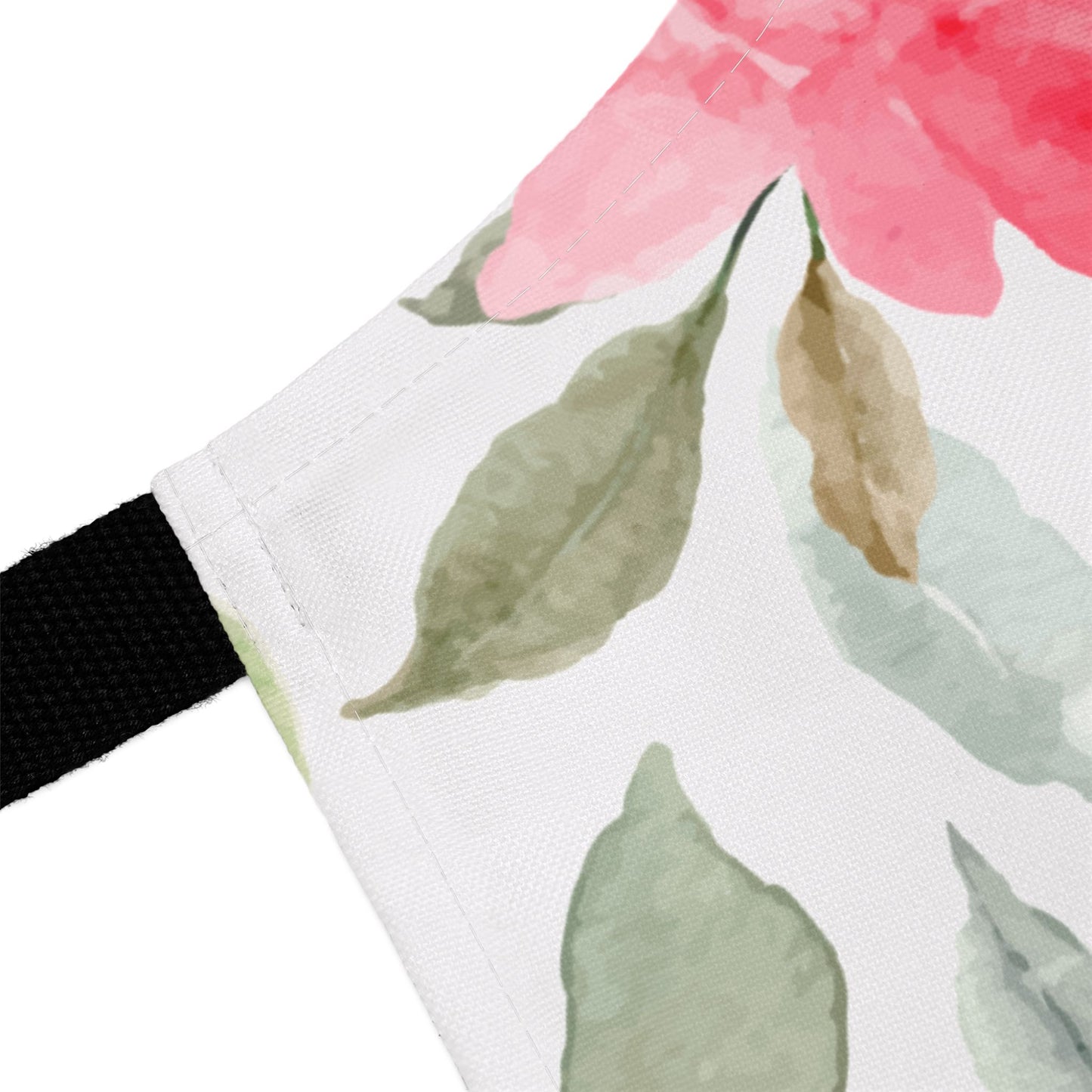 Rose Floral Kitchen Apron with Beige or Black Ties, Cooking, Baking, Crafting, Cleaning Apron, Eco-Friendly, Sustainable