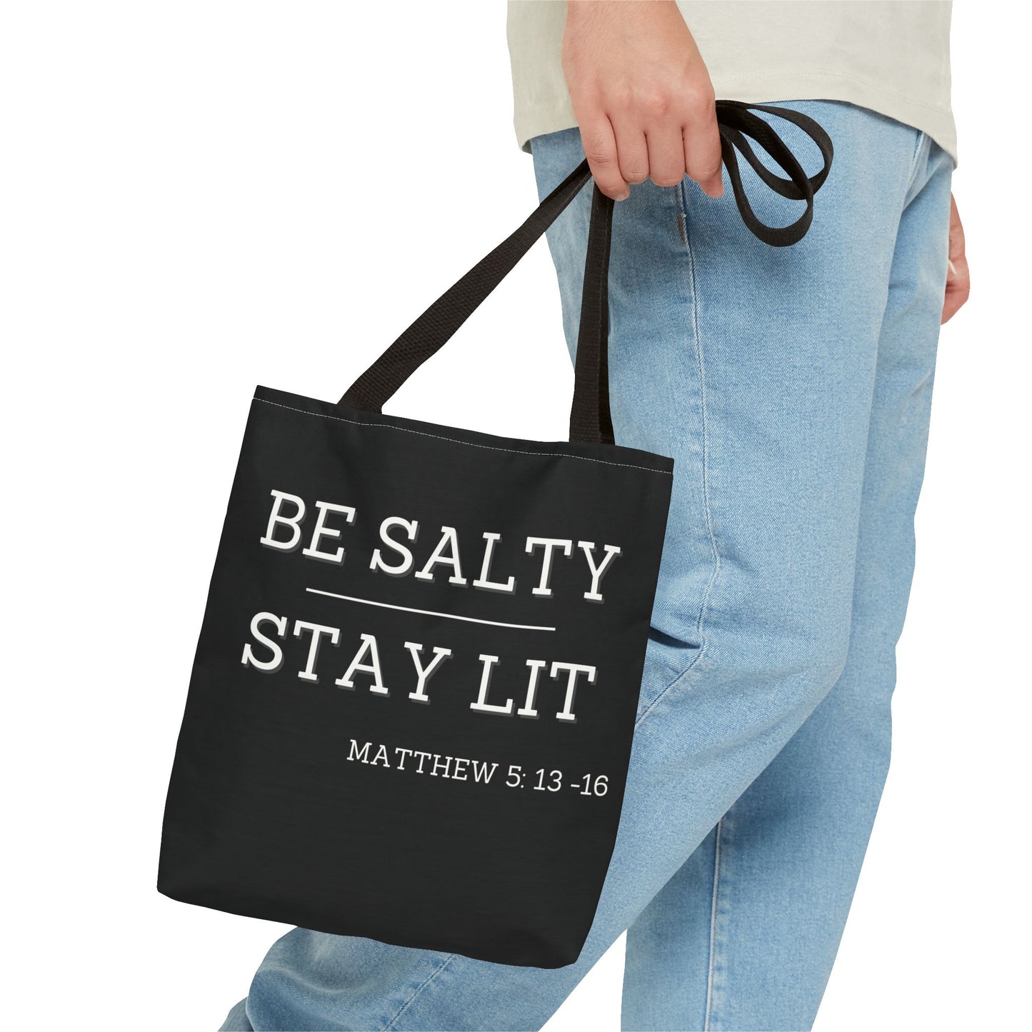 Be Salty Stay Lit Cotton Reusable Reusable Tote Bag, Eco-Friendly, Sustainable