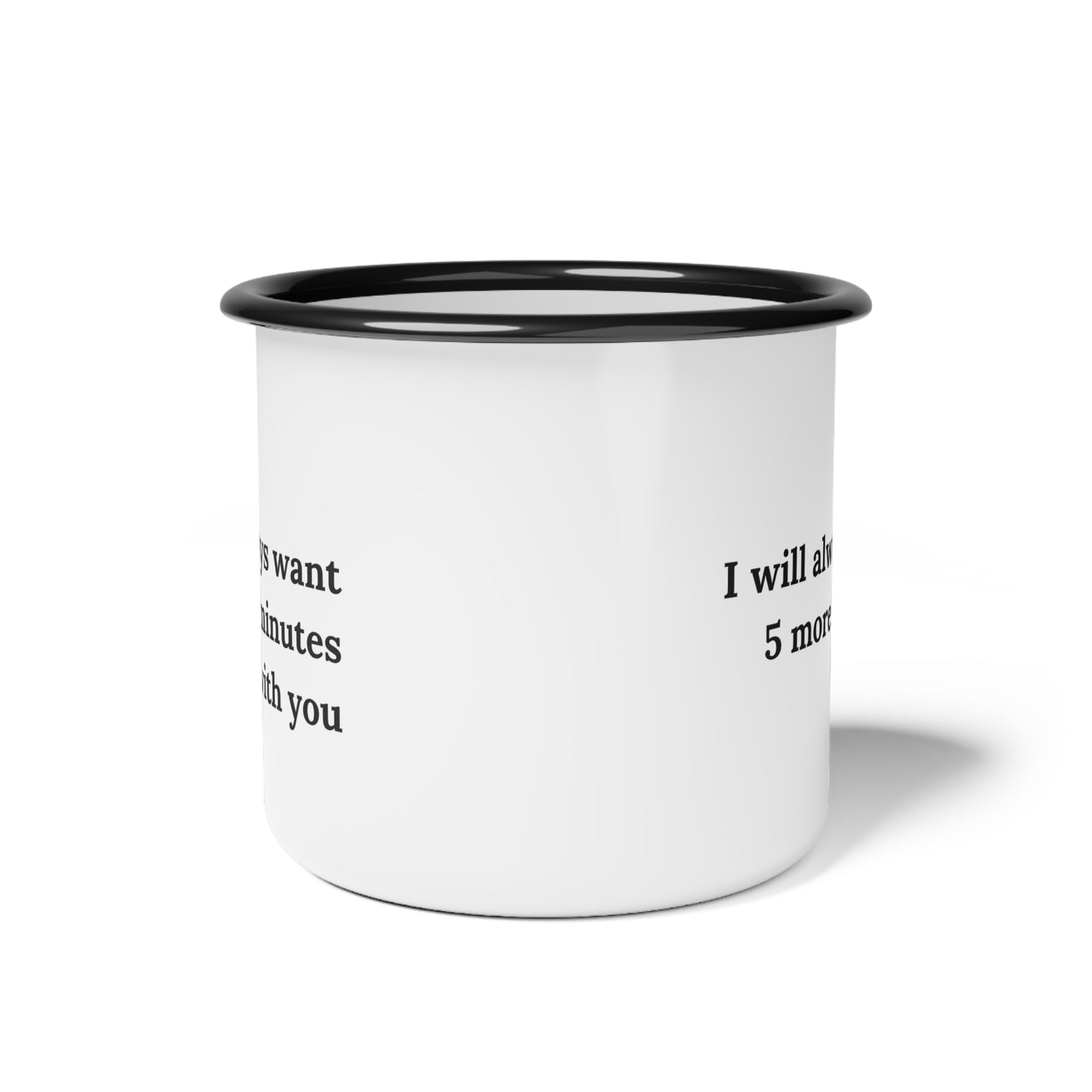 Five More Minutes With You Mug, Stainless Steel, Minimalist Farmhouse, Eco-Friendly, Sustainable