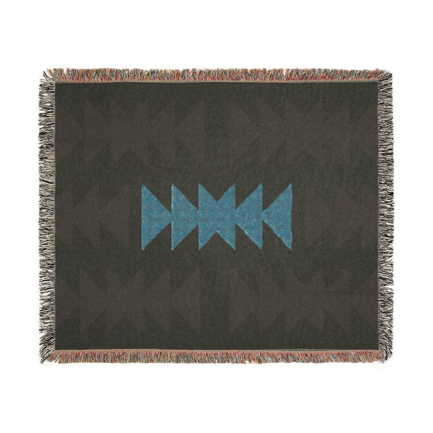 Western Boho Woven Beach Picnic Festival Blanket Southwest Decor Cotton Throw - Native Inspired Design with Tassel, Eco-Friendly, Sustainable