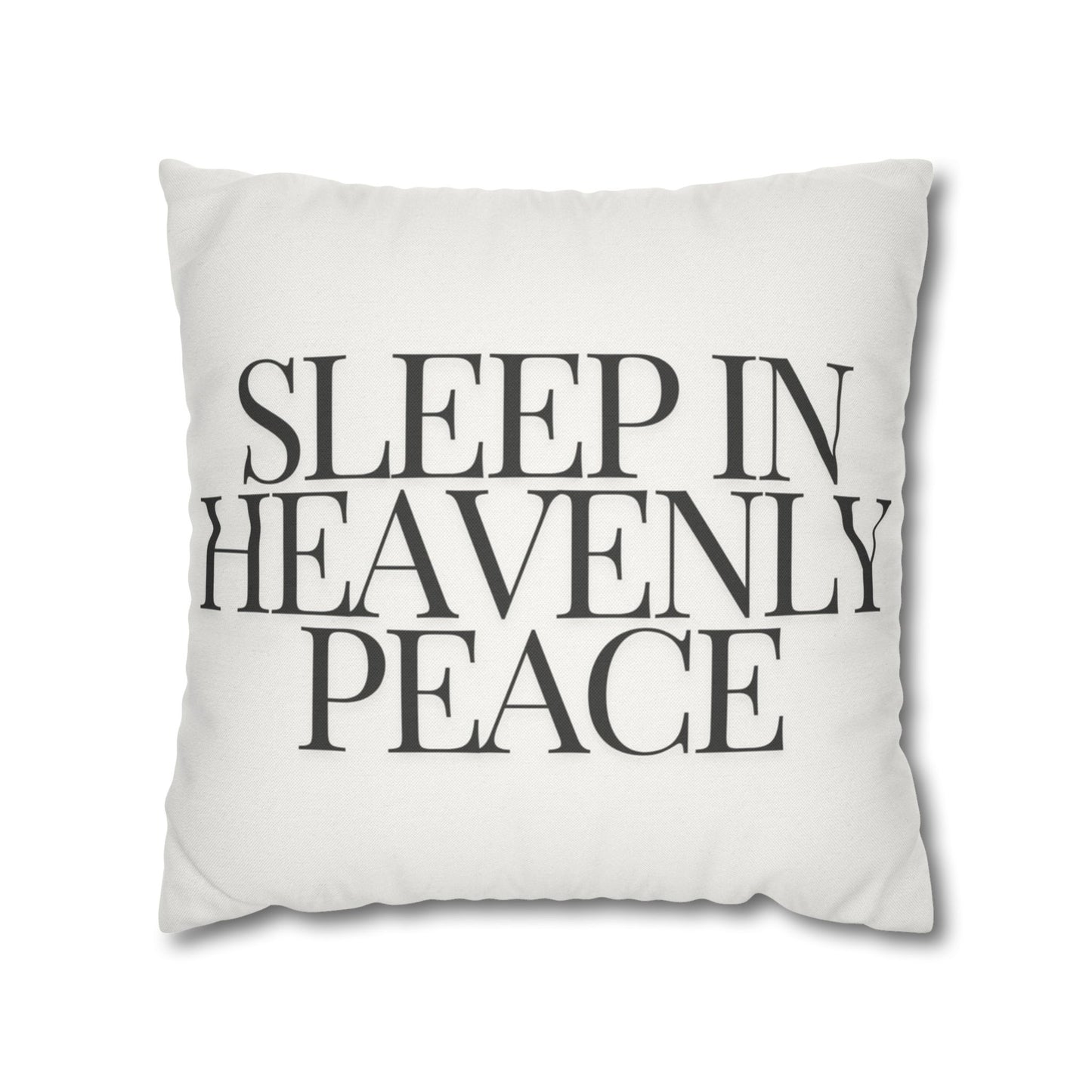 Sleep Peace Minimalist Design Throw Pillow Cover, Eco-Friendly, Sustainable