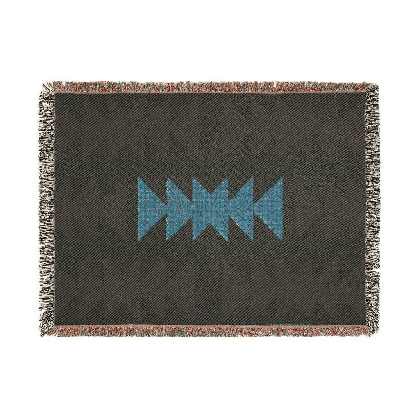 Western Boho Woven Beach Picnic Festival Blanket Southwest Decor Cotton Throw - Native Inspired Design with Tassel, Eco-Friendly, Sustainable