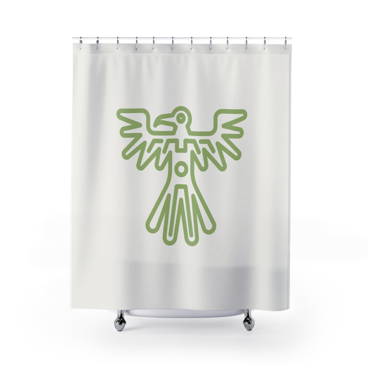 Aztec Phoenix Minimalist Shower Curtain