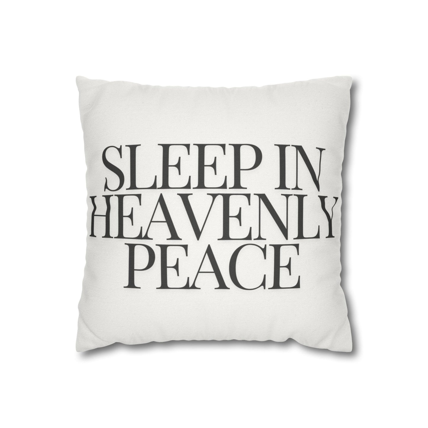 Sleep Peace Minimalist Design Throw Pillow Cover, Eco-Friendly, Sustainable