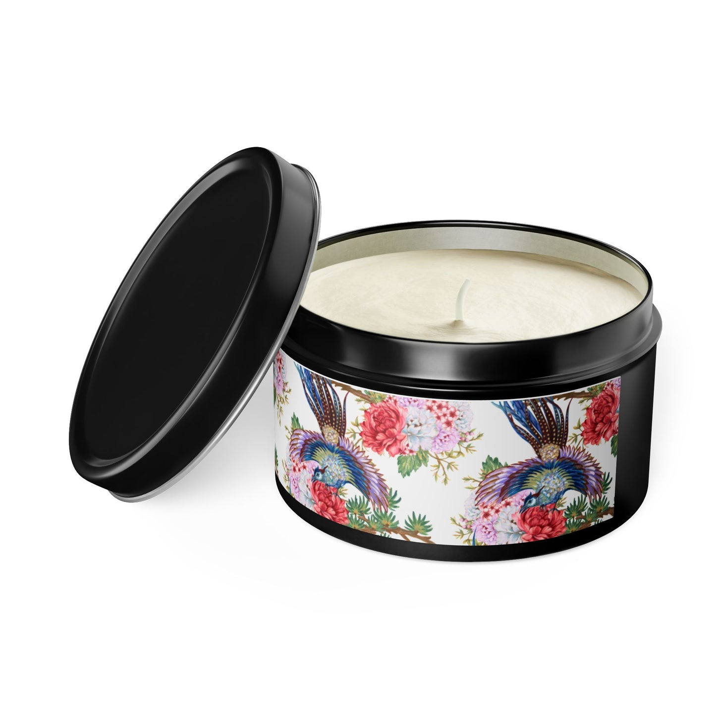 Floral Tin Candle - Aromatic Home and Travel Decor for Relaxation, Eco-Friendly, Sustainable