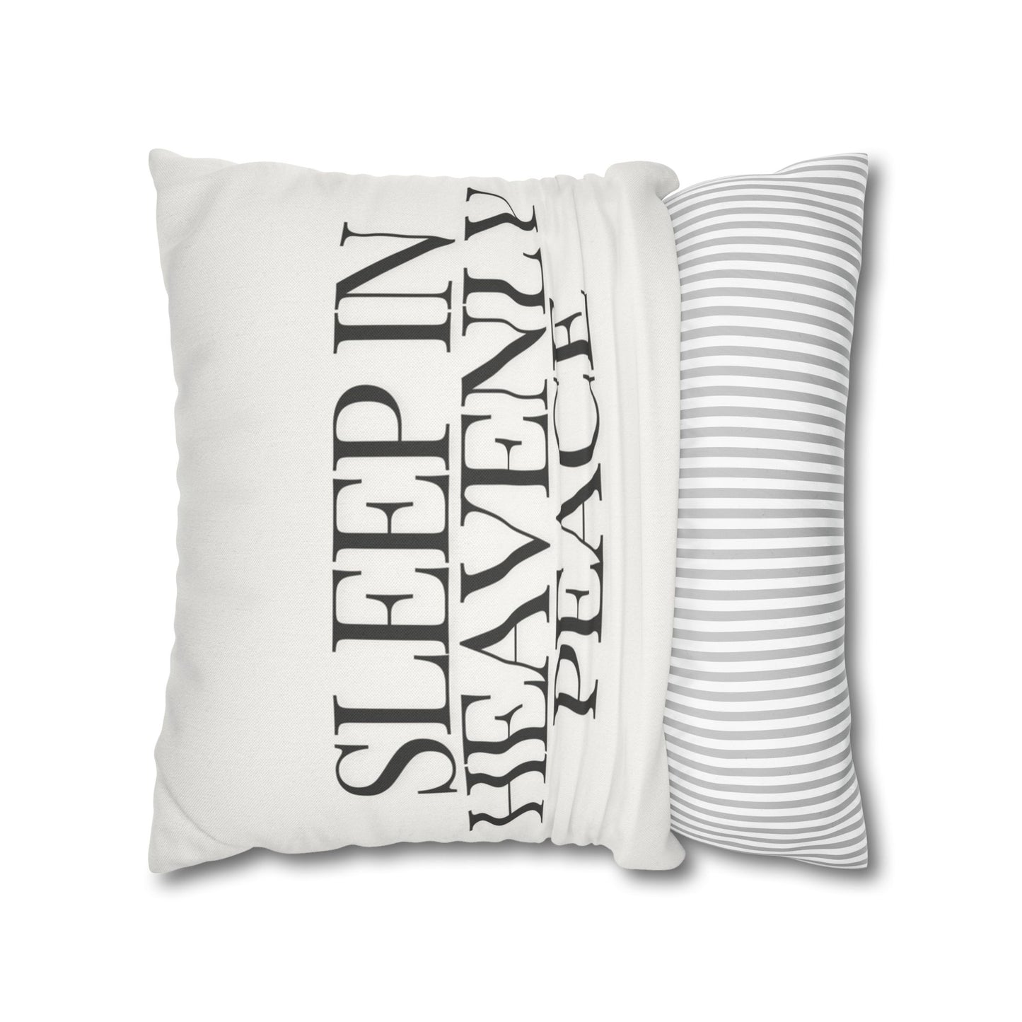Sleep Peace Minimalist Design Throw Pillow Cover, Eco-Friendly, Sustainable