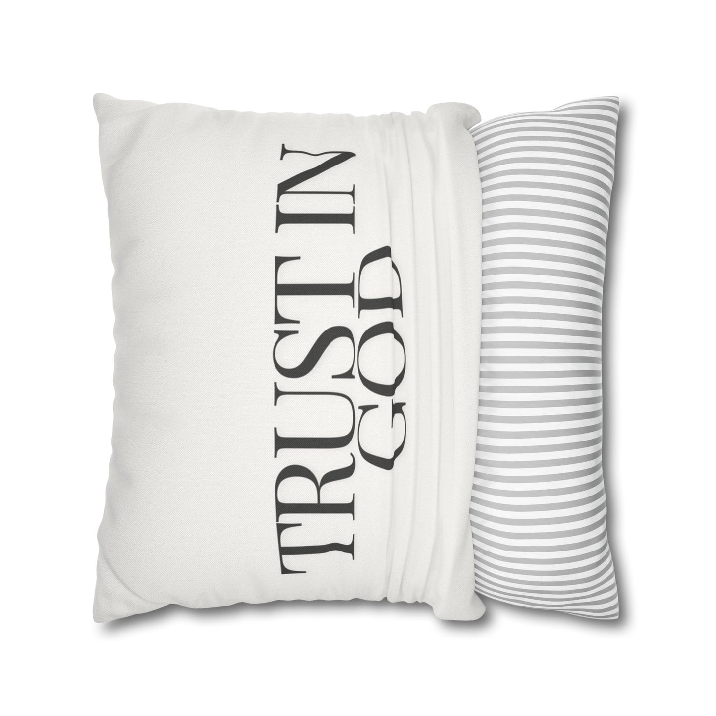 Trust Minimalist Design Throw Pillow Cover, Eco-Friendly, Sustainable
