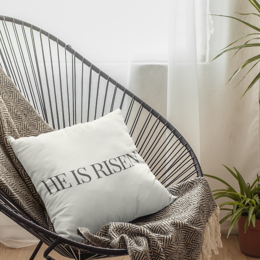 Easter Minimalist Design Throw Pillow Cover, Eco-Friendly, Sustainable