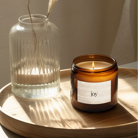 Home Non-Toxic Soy Jar Candle (Multi-Size, Amber Jar), Eco-Friendly, Sustainable