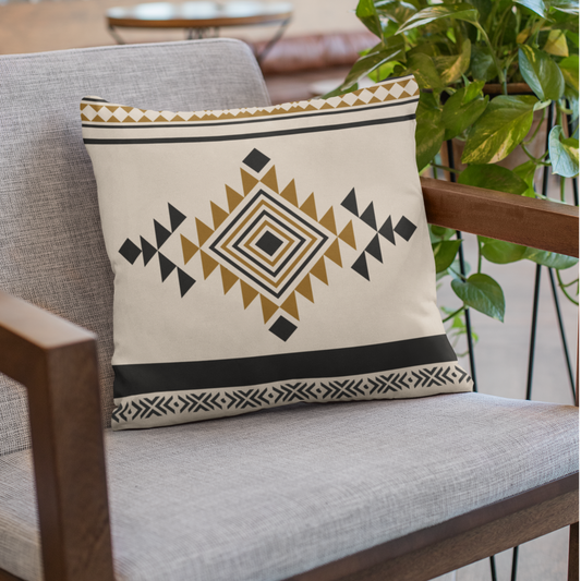 Southwestern Outdoor Pillow, Country Western Waterproof Boho Tribal Patio Throw