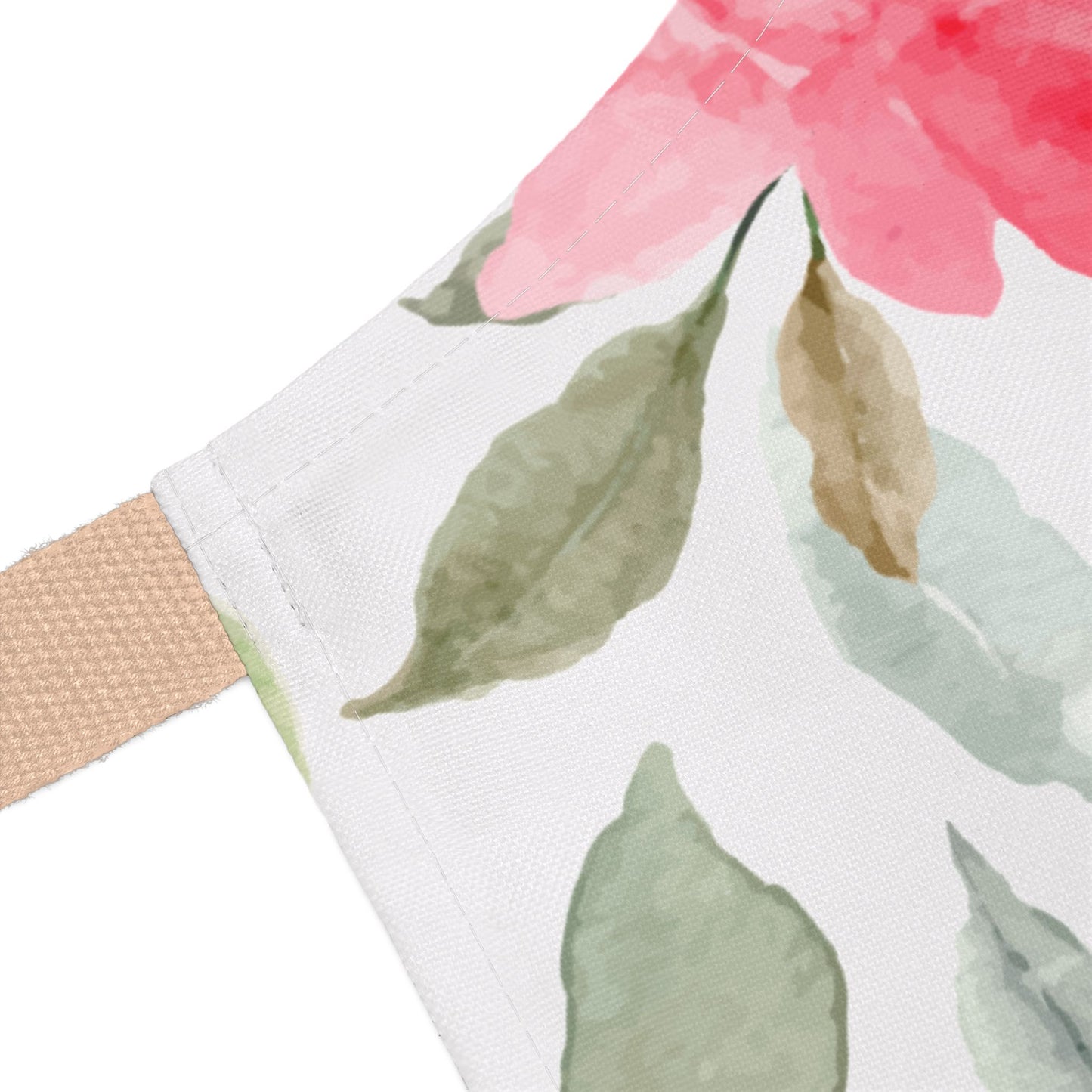 Rose Floral Kitchen Apron with Beige or Black Ties, Cooking, Baking, Crafting, Cleaning Apron, Eco-Friendly, Sustainable