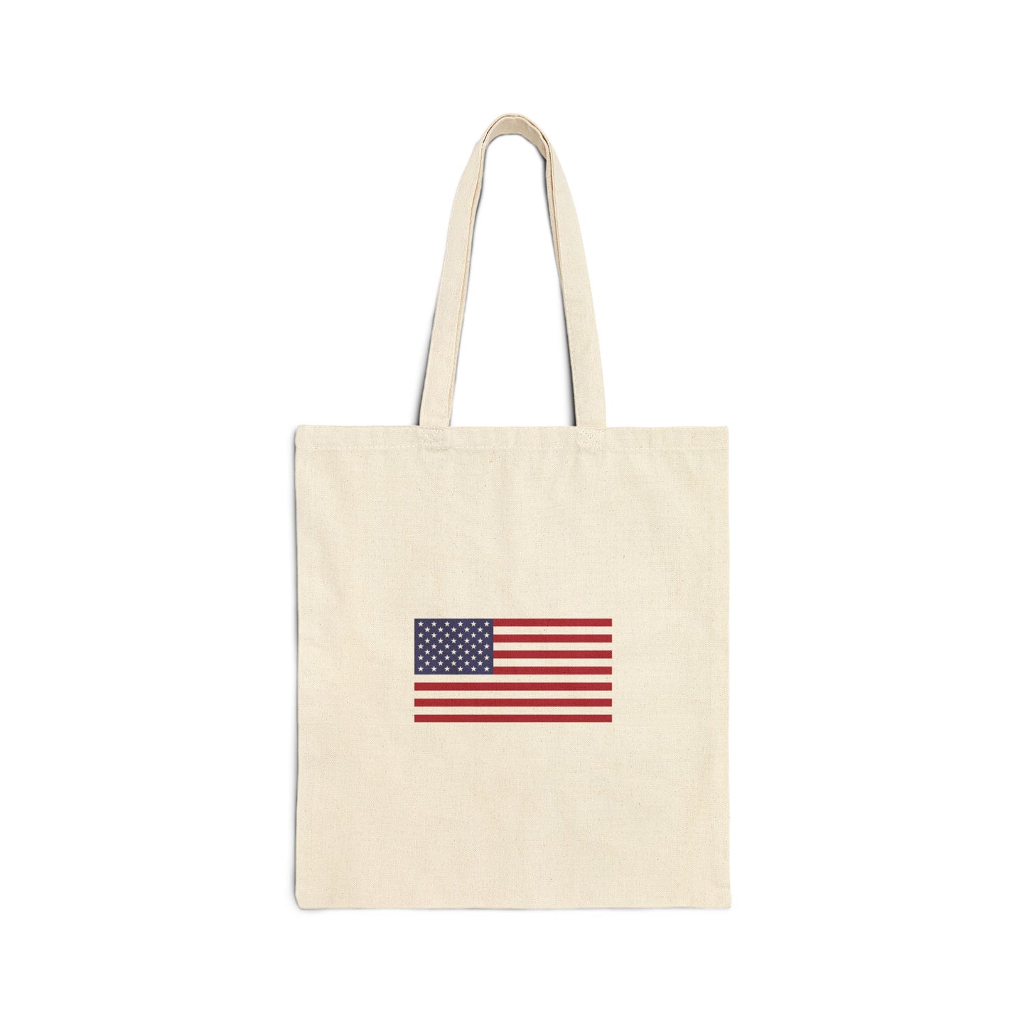 American Flag Cotton Canvas Tote Bag — Reusable Eco-Friendly Grocery Tote