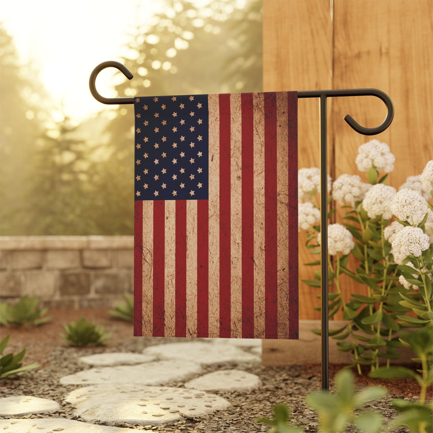 Vintage American Flag Garden & House Banner Yard Flag