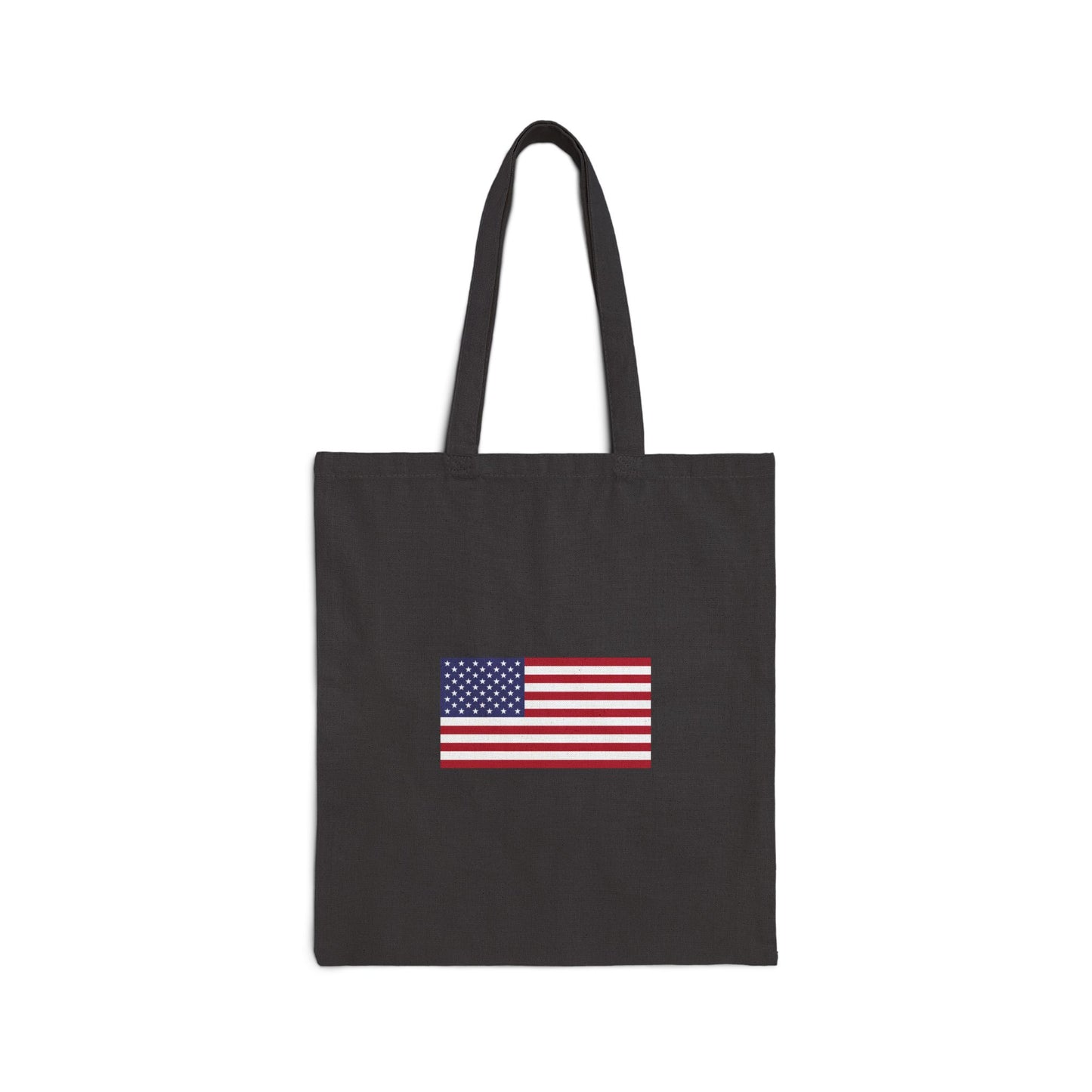 American Flag Cotton Canvas Tote Bag — Reusable Eco-Friendly Grocery Tote